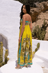 GOLDEN LEOPARD S-S MIDI DRESS - Czarina