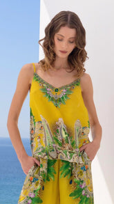 GOLDEN PALMS CAMI TOP - Czarina