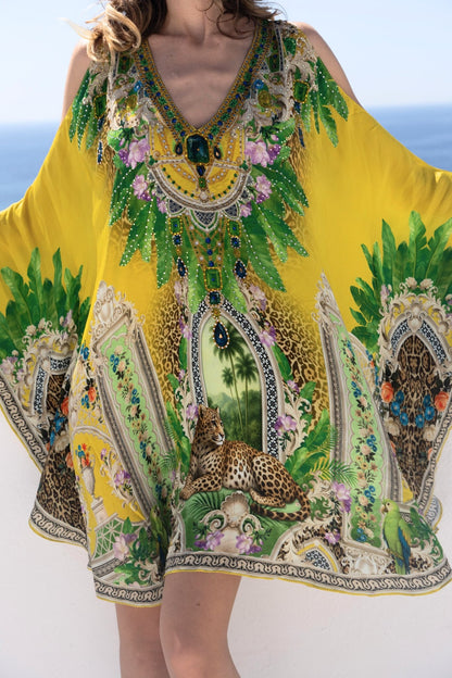 GOLDEN PALMS KAFTAN DRESS - Czarina