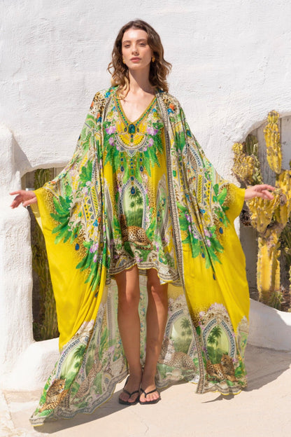 GOLDEN PALMS LONG CAPE - Czarina