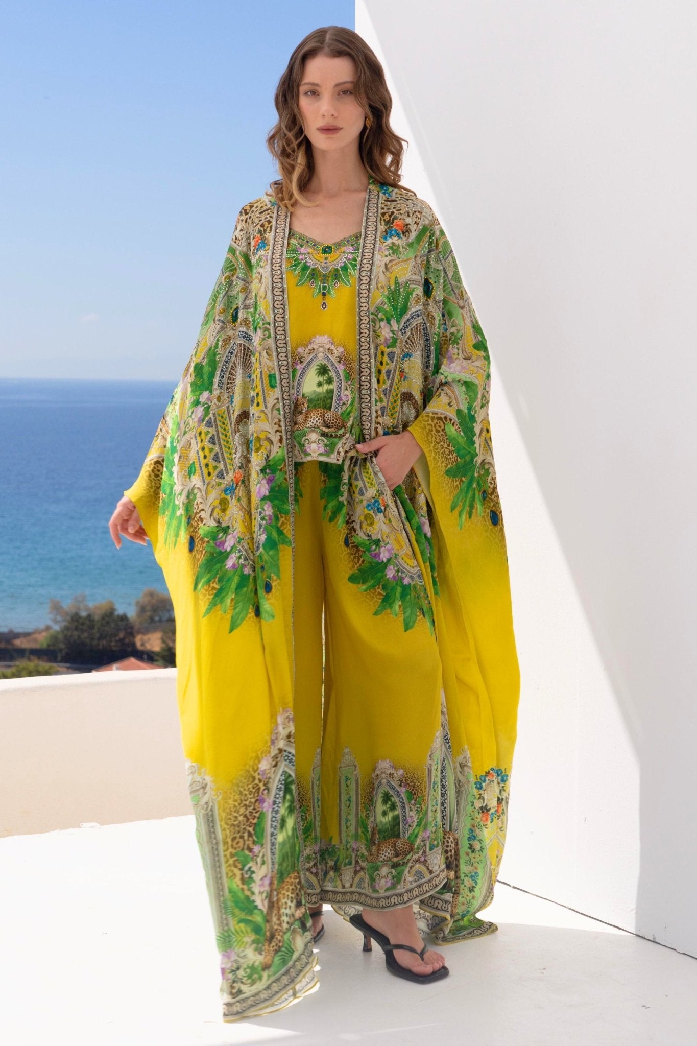 GOLDEN PALMS LONG CAPE - Czarina