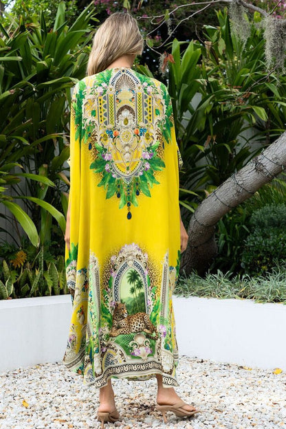 GOLDEN PALMS MIDI KAFTAN - Czarina