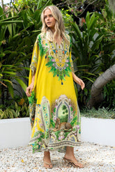 GOLDEN PALMS MIDI KAFTAN - Czarina