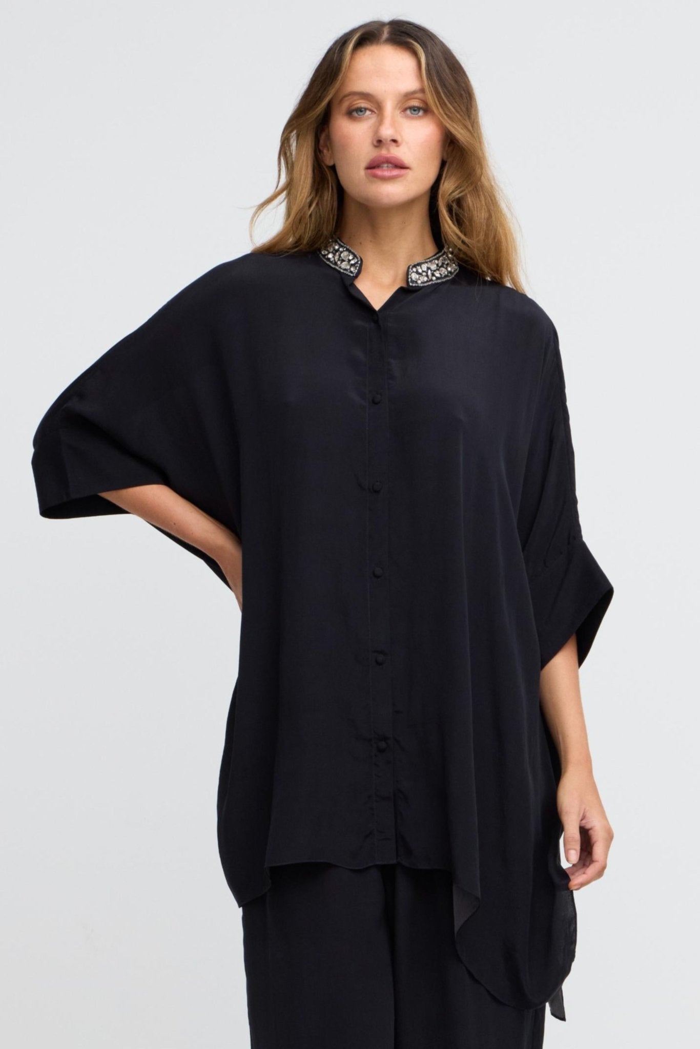 Gracie Kaftan Top w Sleeves - Czarina