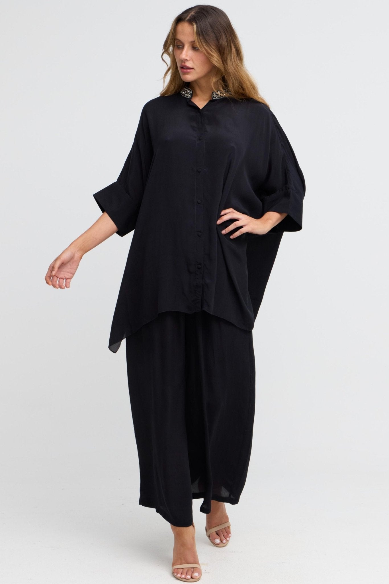 Gracie Kaftan Top w Sleeves - Czarina