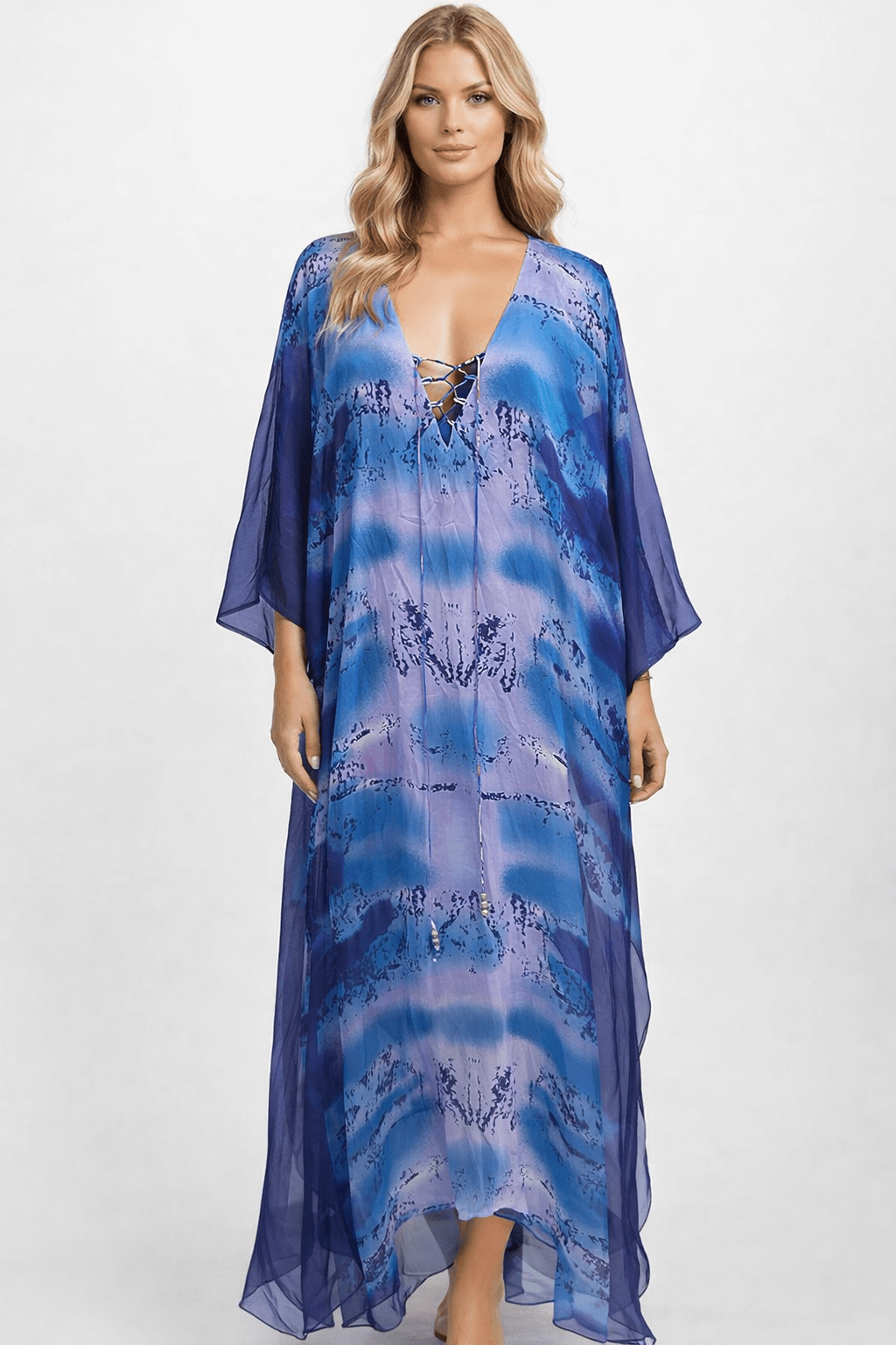 HAZEL SILK LONG KAFTAN - Czarina