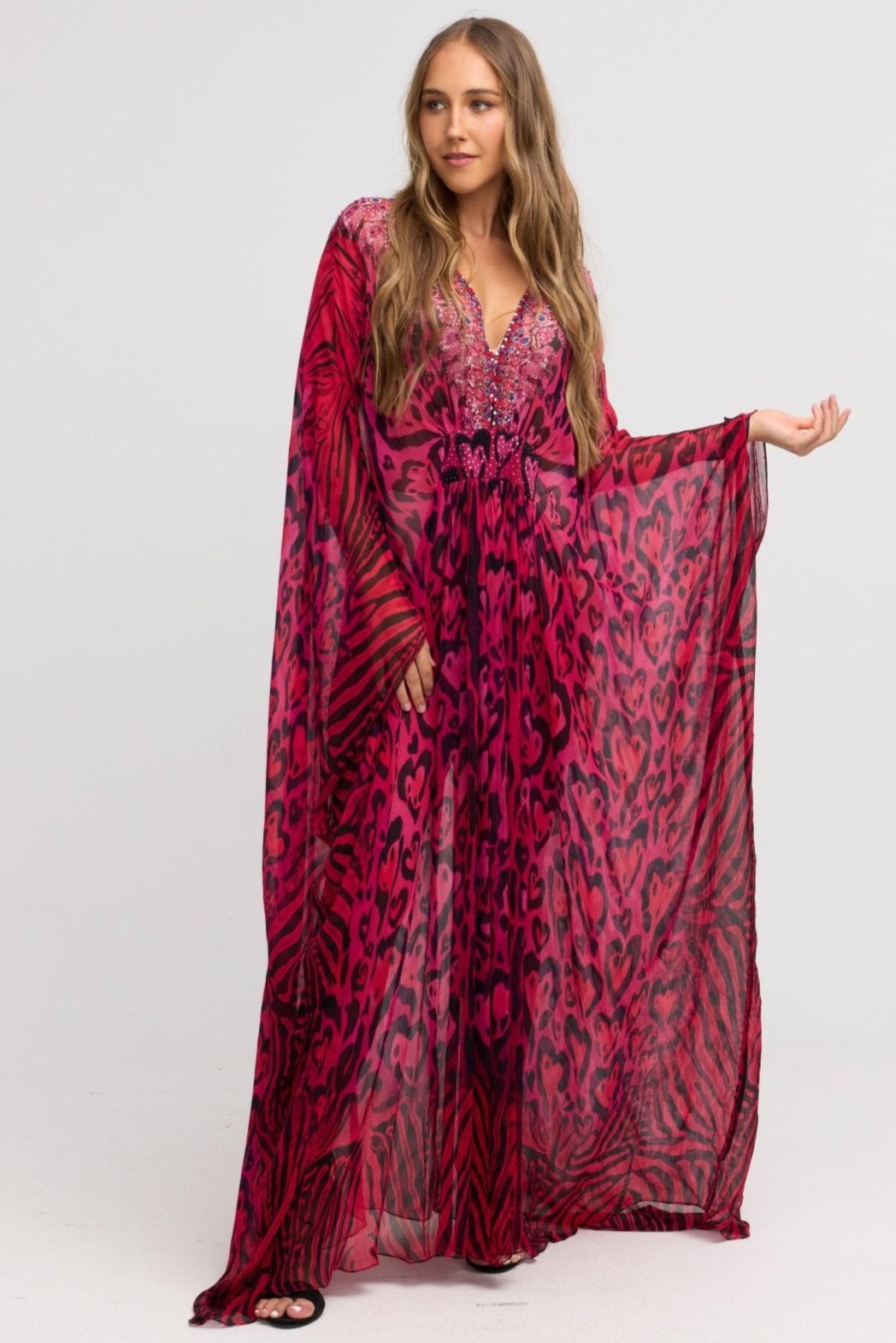 Hearts Forever Tab Kaftan - Czarina