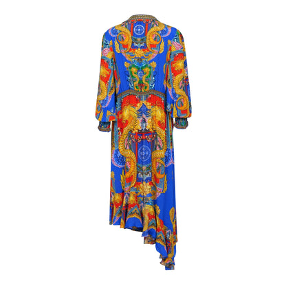 KINGDOM OF DRAGONS HI LOW WRAP DRESS - Czarina