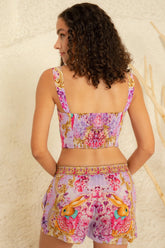 Lavender Hops Bustier Top - Czarina