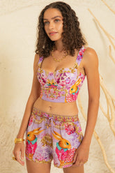 Lavender Hops Bustier Top - Czarina