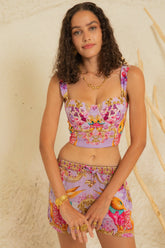 Lavender Hops Bustier Top - Czarina