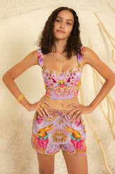 Lavender Hops Bustier Top - Czarina