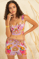 Lavender Hops Bustier Top - Czarina