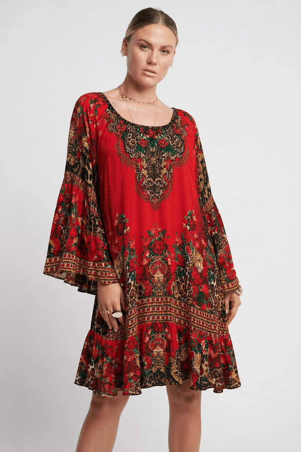 Leopardess Frill Dress - Czarina