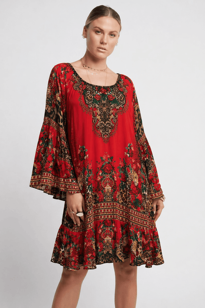 Leopardess Frill Dress - Czarina