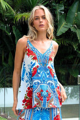 LOST IN AZURE CAMI TOP - Czarina