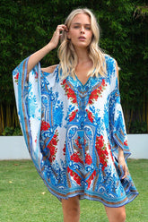 LOST IN AZURE KAFTAN DRESS SET - Czarina