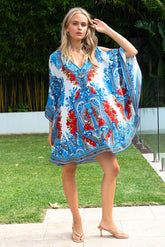 LOST IN AZURE KAFTAN DRESS - Czarina