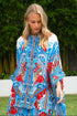 LOST IN AZURE KAFTAN TOP W SLEEVES - Czarina