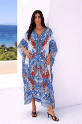 LOST IN AZURE MEDIUM KAFTAN - Czarina