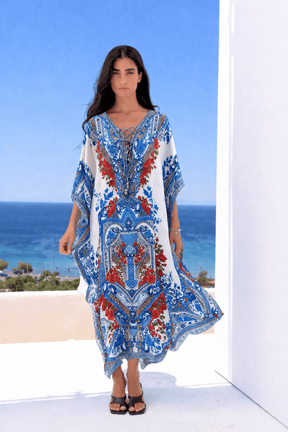 LOST IN AZURE MEDIUM KAFTAN - Czarina