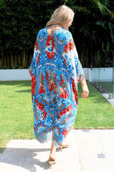 LOST IN AZURE MIDI TAB KAFTAN - Czarina