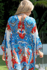 LOST IN AZURE MIDI TAB KAFTAN - Czarina