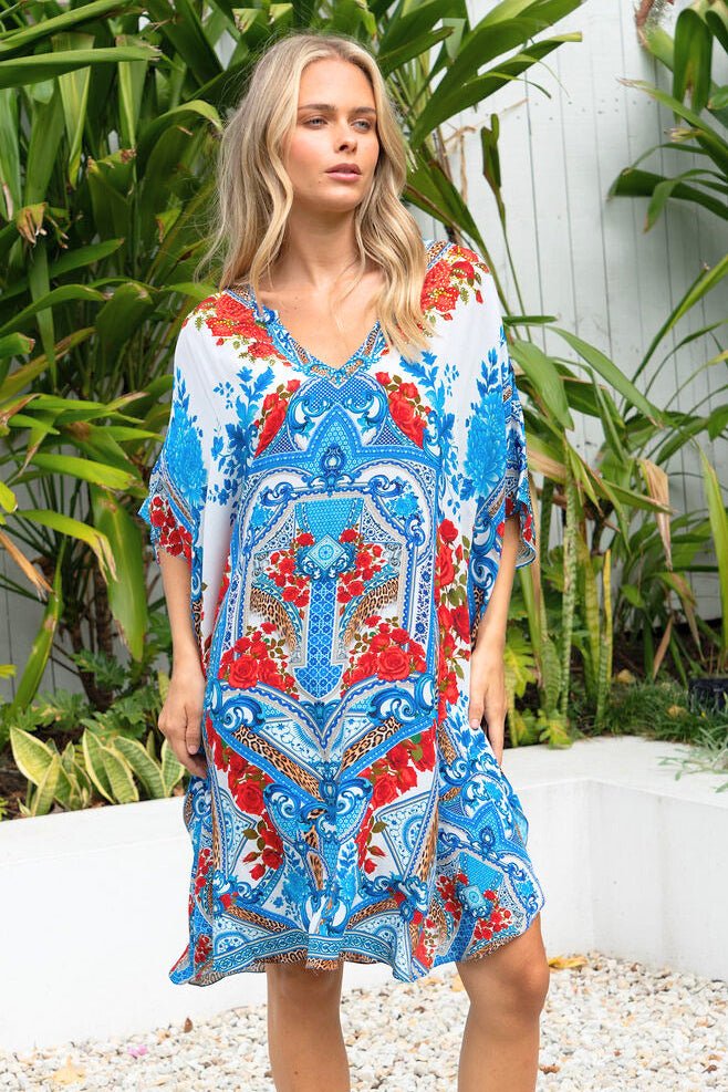 LOST IN AZURE RB SHORT KAFTAN - Czarina