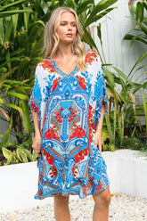 LOST IN AZURE RB SHORT KAFTAN - Czarina