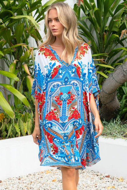 LOST IN AZURE RB SHORT KAFTAN - Czarina