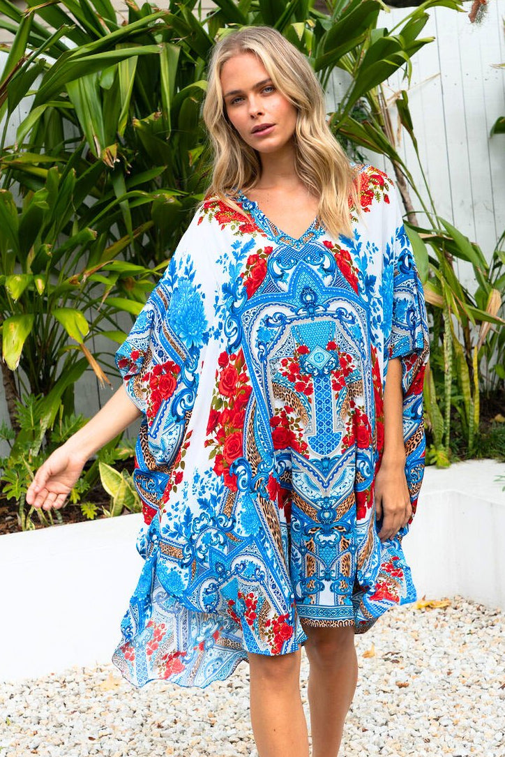 LOST IN AZURE RB SHORT KAFTAN - Czarina