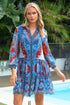 LOST IN AZURE SHIRT DRESS - Czarina
