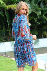 LOST IN AZURE SHIRT DRESS - Czarina