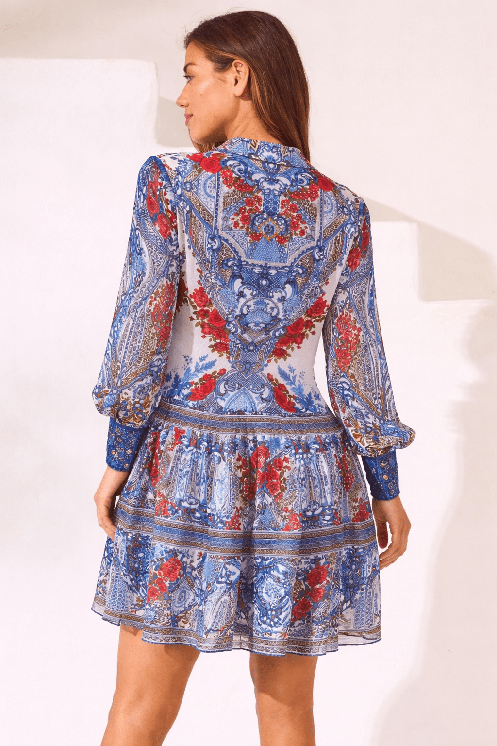 LOST IN AZURE SHIRT DRESS - Czarina