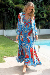 LOST IN AZURE SLEEVELESS DRESS - Czarina