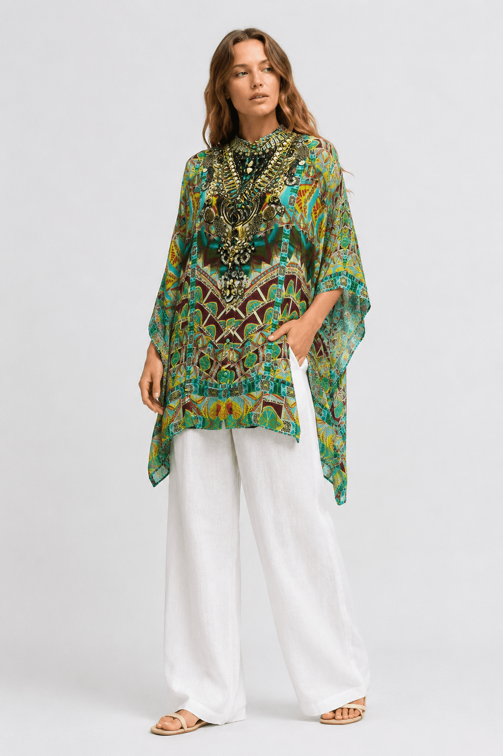 LOST IN LAOS KAFTAN TOP W SLEEVES - Czarina