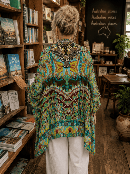 LOST IN LAOS KAFTAN TOP W SLEEVES - Czarina