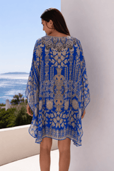MEDITERRANEAN BLUES KAFTAN DRESS SET - Czarina
