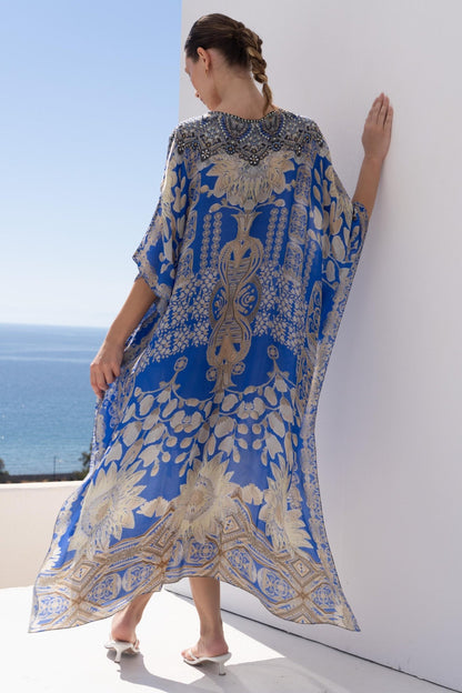 MEDITERRANEAN BLUES MEDIUM KAFTAN - Czarina