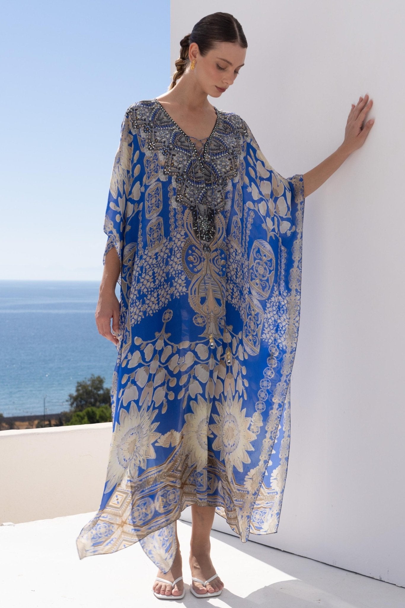 MEDITERRANEAN BLUES MEDIUM KAFTAN - Czarina