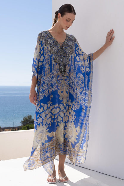 MEDITERRANEAN BLUES MEDIUM KAFTAN - Czarina