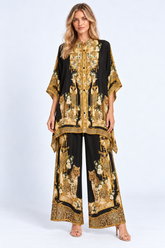 Midnight Romance Kaftan Top with Sleeves - front view; trousers sold separately