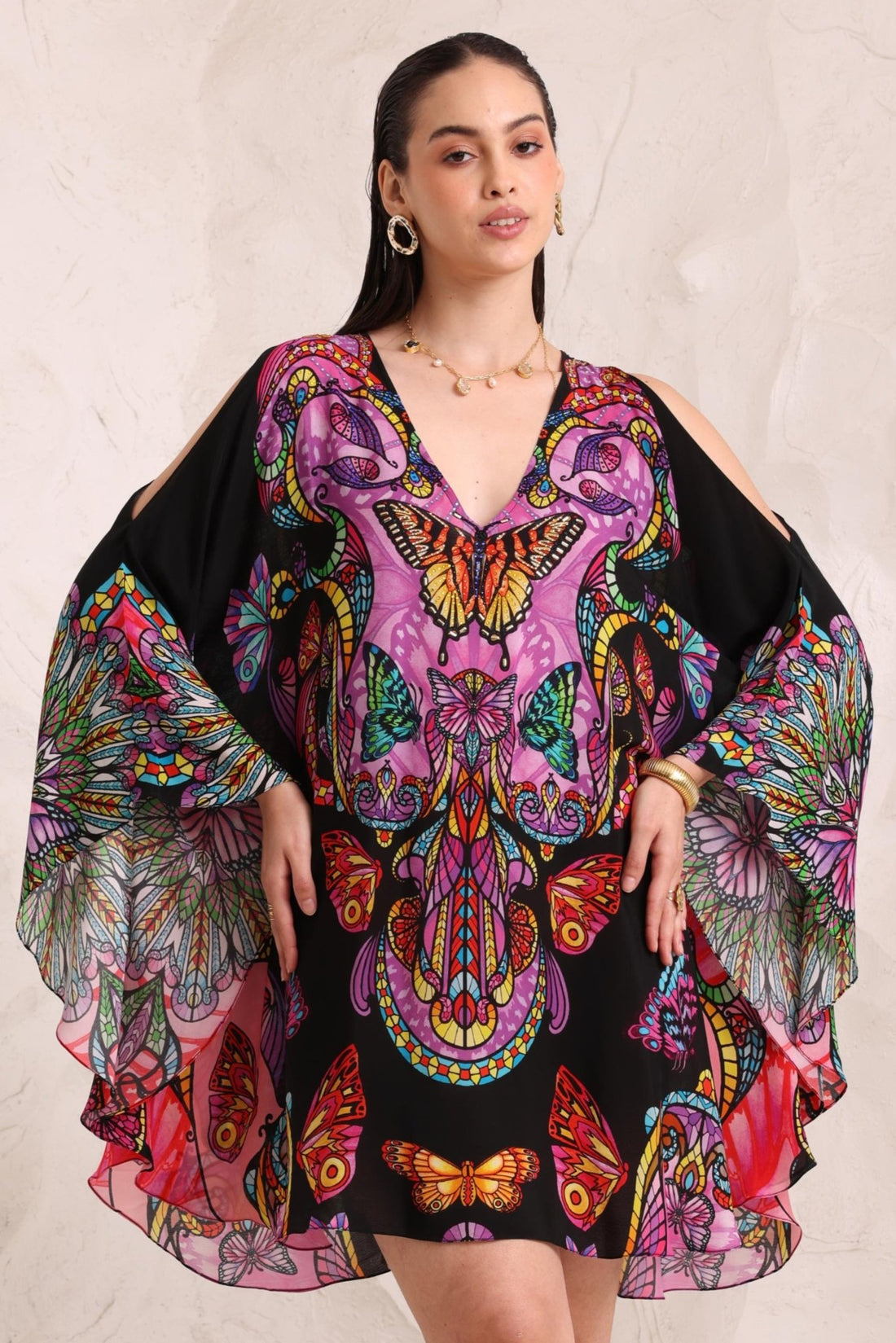 Midnight Wings Kaftan Dress - Czarina