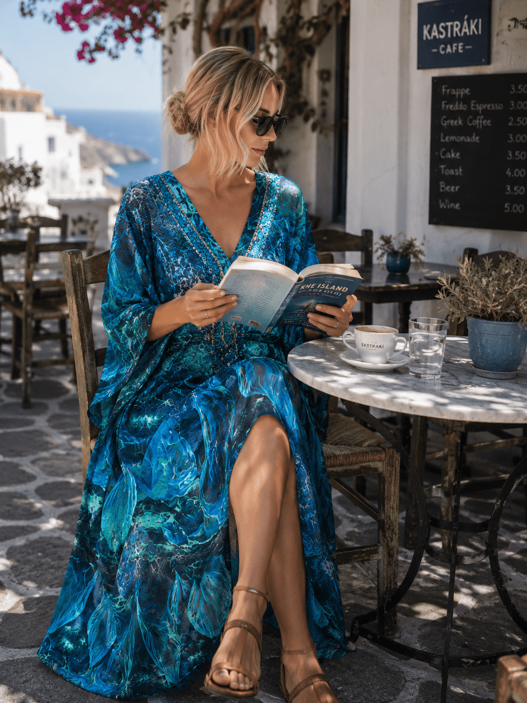 NEON CITY 100% SILK MIDI KAFTAN - Czarina