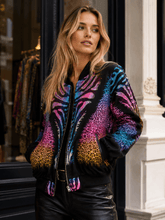 Neon CIty Padden Bomber Jacket - Czarina