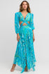 OCEAIC BLUES OPEN BACK MAXI DRESS - Czarina