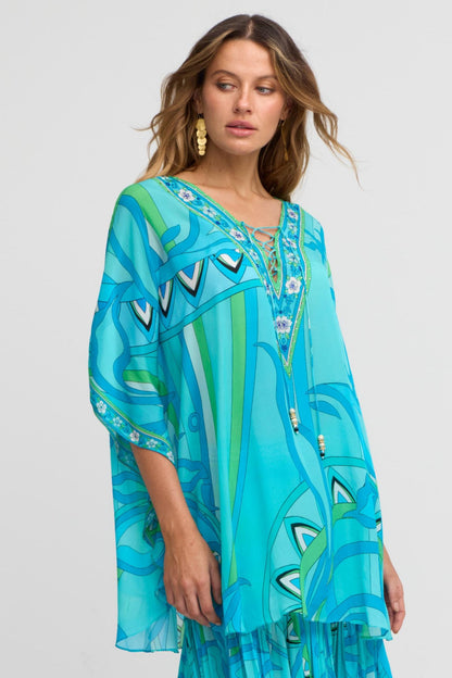 OCEANIC BLUES BUTTERFLY TOP - Czarina