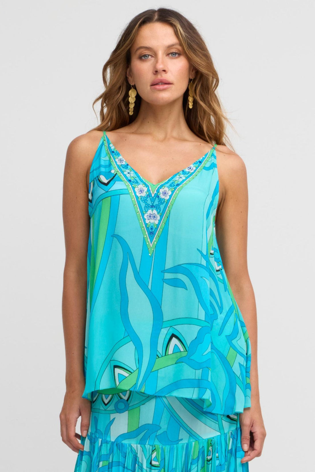 OCEANIC BLUES CAMI TOP - Czarina