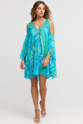 OCEANIC BLUES KAFTAN DRESS - Czarina