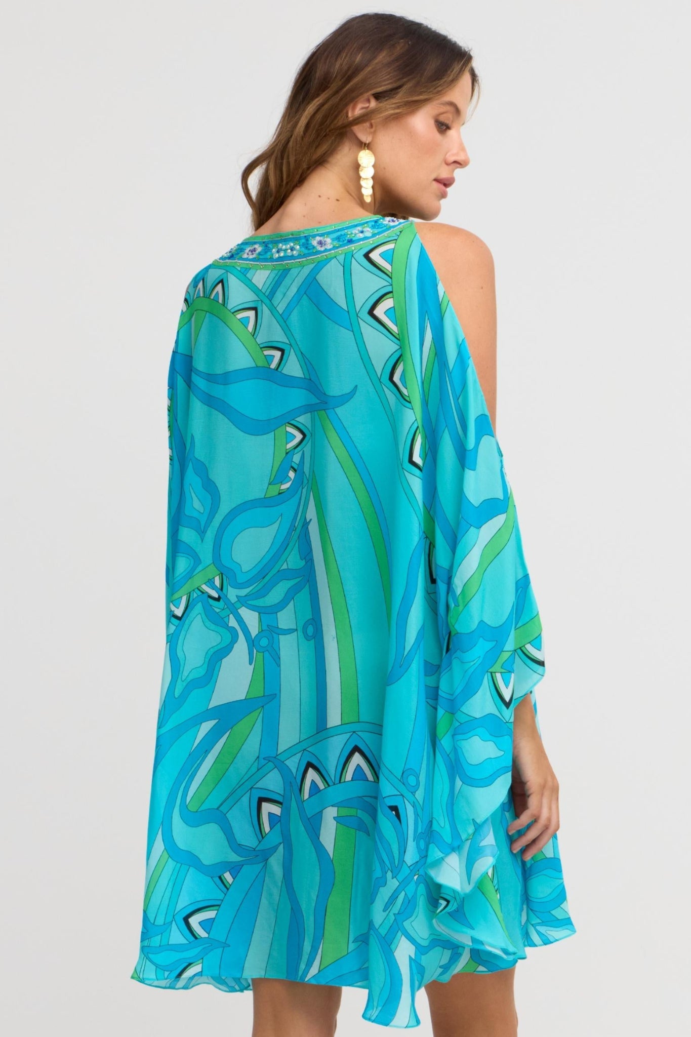 OCEANIC BLUES KAFTAN DRESS - Czarina